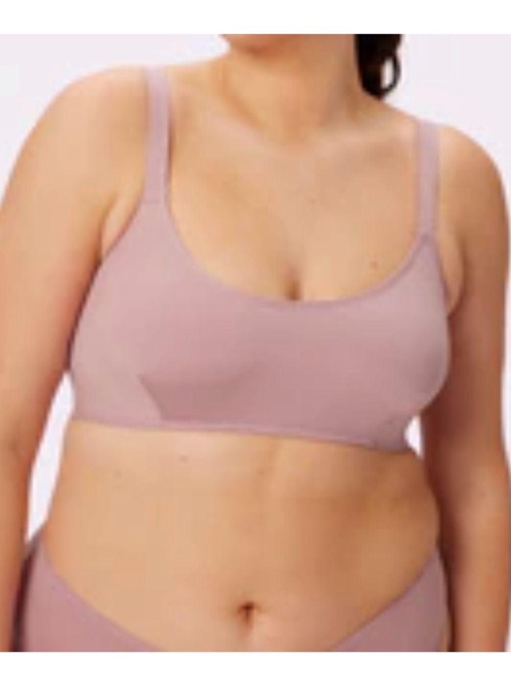 PARADE Vintage Soft Scoop Bralette Bra in Dusty Rose - Women Intimates M Cotton
